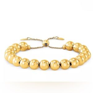 ❤️Beaded Bolo Bracelet in 18k Gold Over Silver